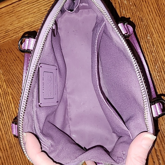 Coach Mini Sierra Silver Metallic Lilac Purse and Wallet Set - Picture 6 of 12
